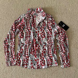 NWT XS IBKUL Mockneck Long-Sleeve SPF Top